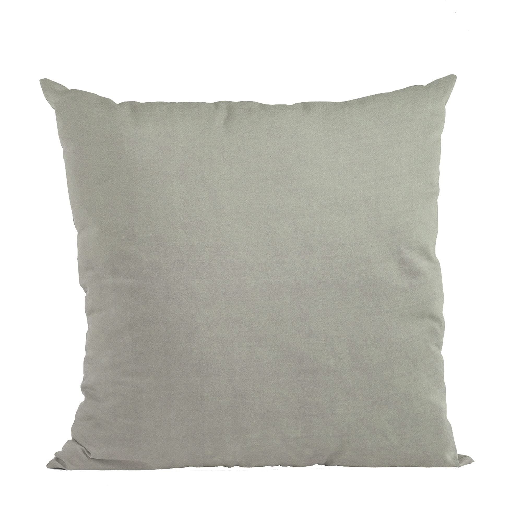 Plutus Brands Grey Plutus Solid Shiny Velvet Luxury Throw Pillow x 22in, Double Sided 22" x 22"