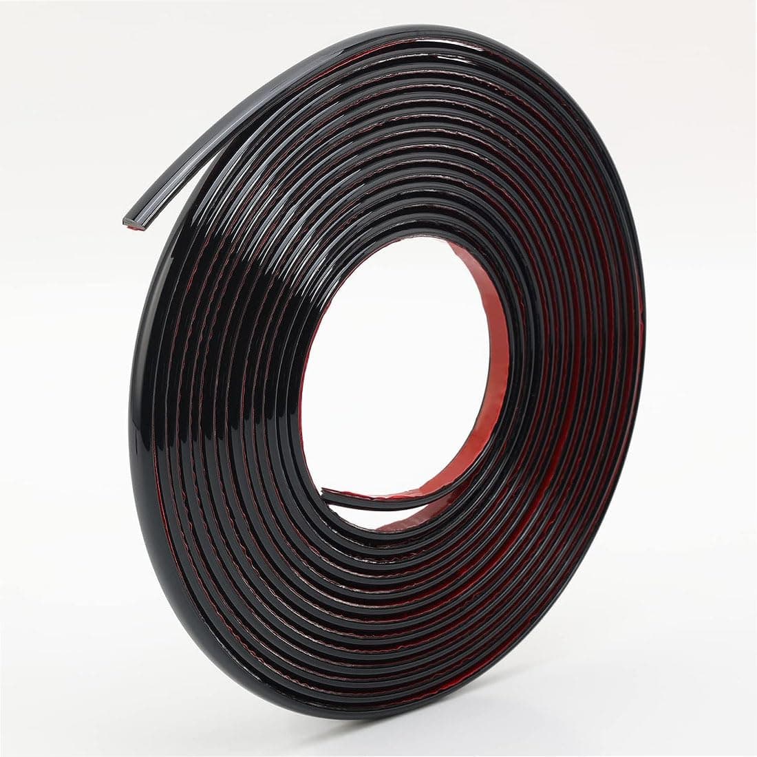 Black Self Adhesive 3d Wall Edging Strip Peel and Stick Trim Seam Wall Sticker Decor Tape Decorative for Ceiling/Corner/Mirror/Furniture/Door/Wardrobe/Home and Auto Decor (0.8CM*5M/0.31IN*16.4FT)