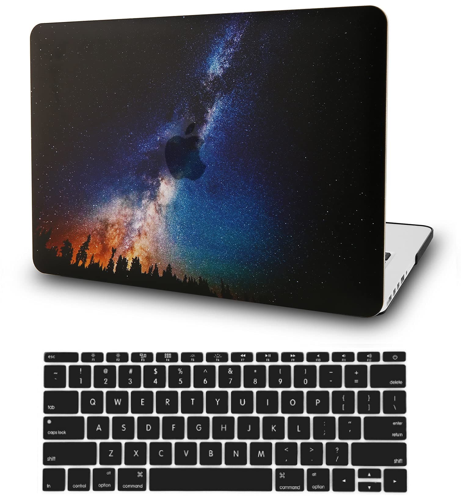 Case Compatible with MacBook Pro 16 inch Case Cover 2020 2019 Release A2141 with Touch Bar Touch ID Plastic Hard Shell + Keyboard Cover (Night Sky)