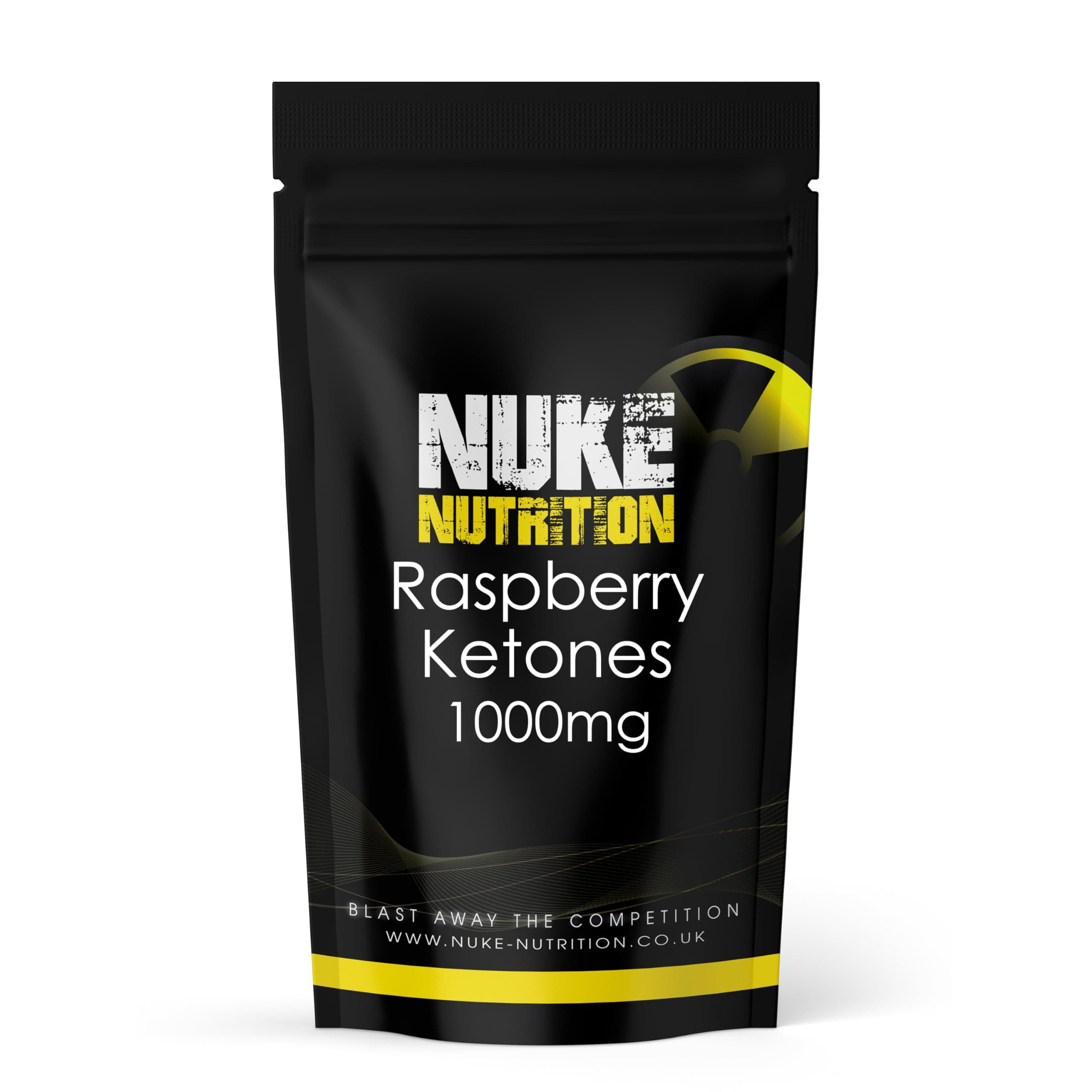 Nuke Nutrition Raspberry Ketones 1000mg - 60 Tablets - Max Strength Supplement & Keto Friendly - Made from Natural Ketones - Pure Raspberry Extract Pills for Men & Women