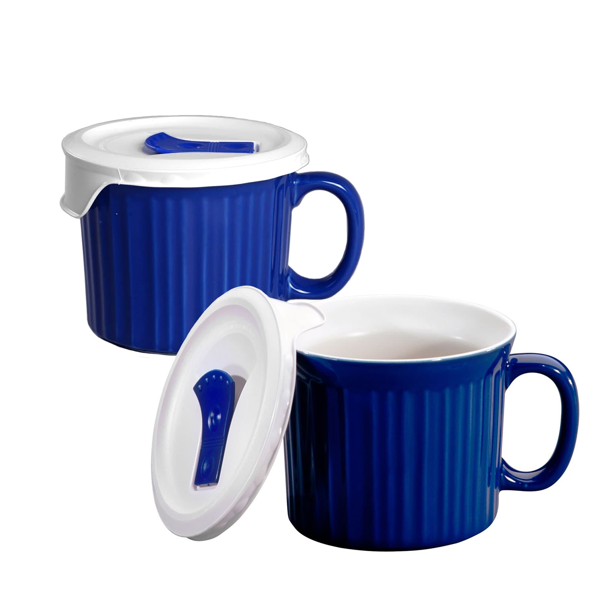 Pop-Ins 20-OzMug w/Blue Vented Plastic Cover, Blueberry (Pack of 2)
