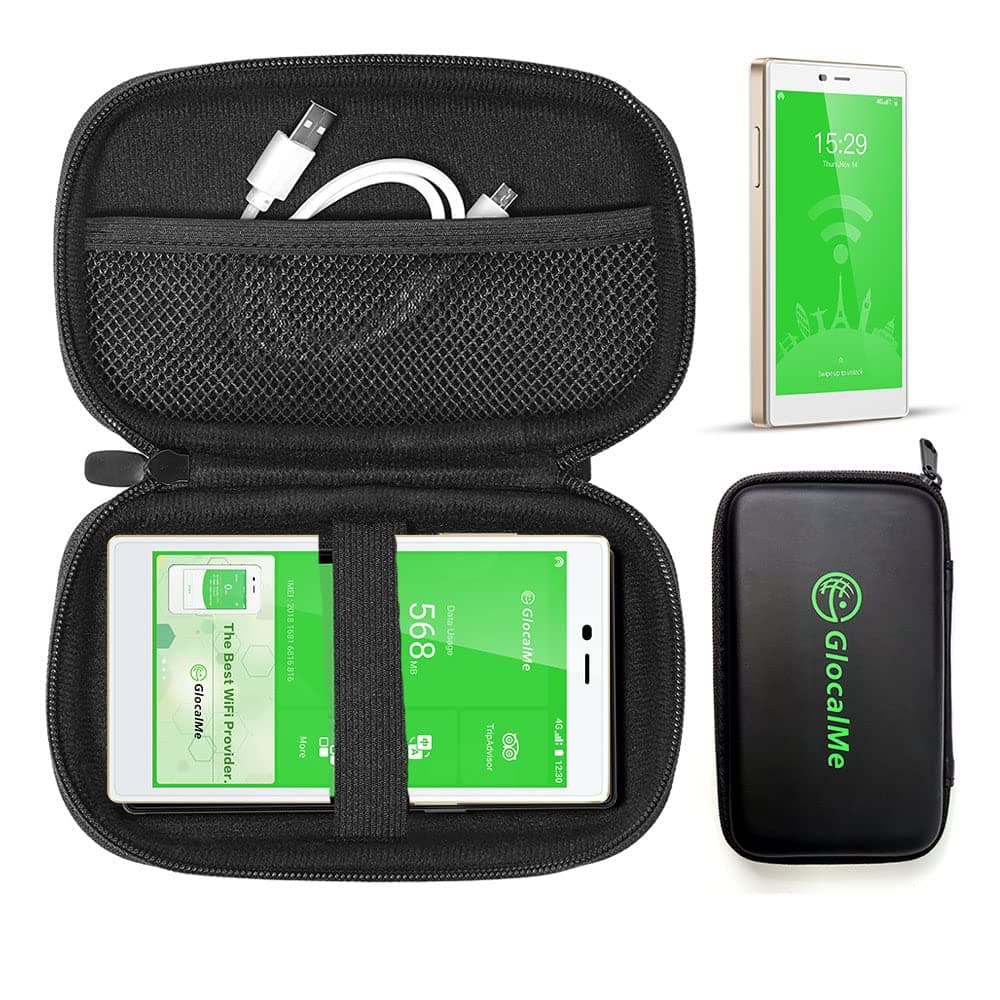 Protective Travel Case for 4G LTE Mobile Hotspot Device, Compatible G4 Pro, DuoTurbo, U3, Mini Turbo, UPP Portable WiFi Hotspot Device, with Mesh Pocket for Cable or Others
