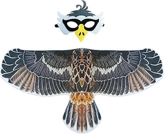 D.Q.Z Kids Eagle-Wings Bird Costume and Mask for Boys Girls Halloween Dress Up