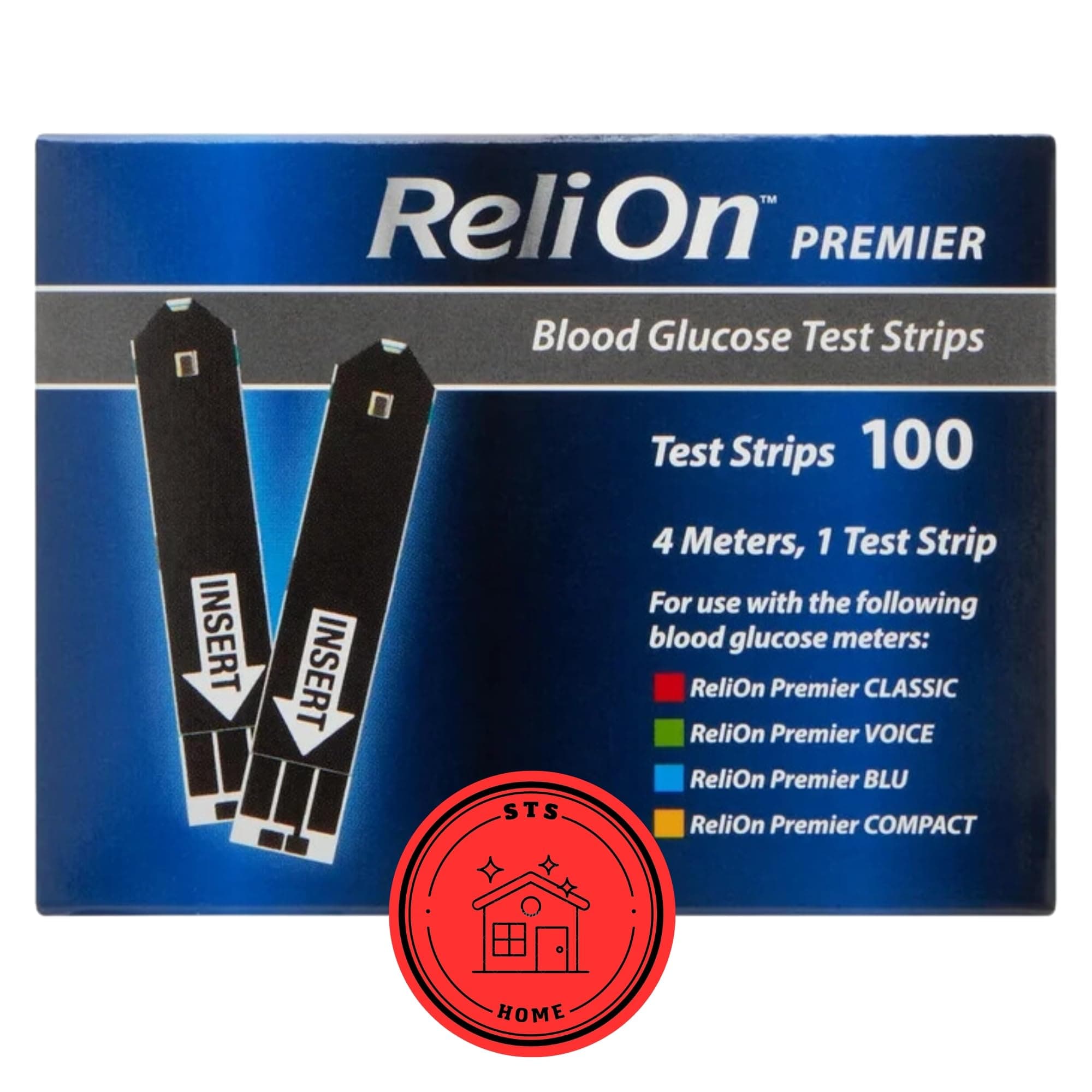 Relion Premier Test Strips 100 Count | Blood Glucose Test Strips | Test Strips for Diabetes | Blood Sugar Test Strips | Diabetic Test Strips | Reli on Premier Blood Glucose Test Strips
