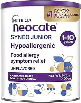 Neocate Syneo Junior - 1+ years - Hypoallergenic Toddler Formula for Food Allergy Relief - Nutritionally Complete Dairy Free Formula - With Prebiotic and Probiotics - Unflavored - 14.1 oz