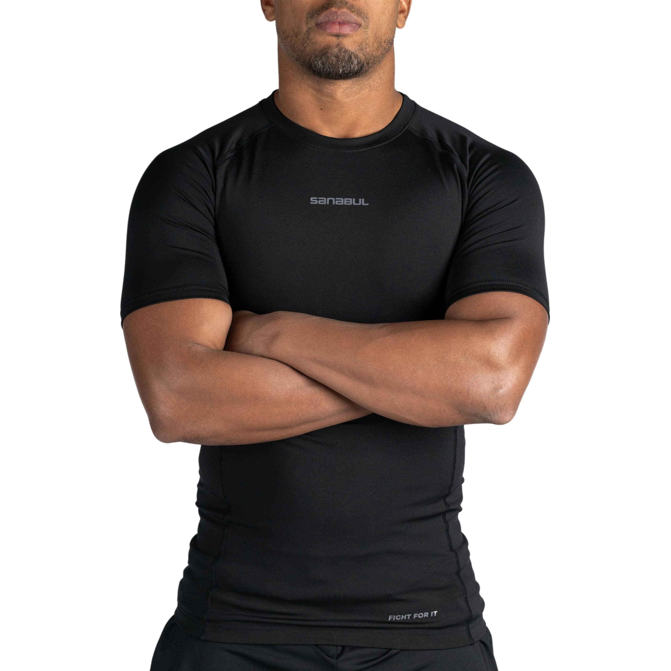 SanabulModel Zero Rash Guard Short Sleeve Compression Shirts for Men | MMA BJJ T Shirt | Workout Cross Training Rash Guard