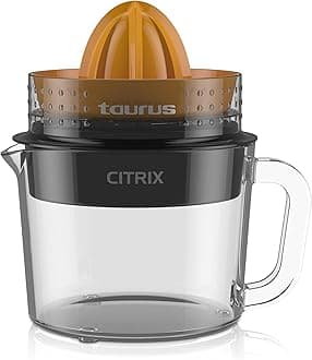 Citrus Juicer with 2 Interchangeable Cones, Premium Glass Container, Easy-to-Clean, Compact Design, Perfect for Limes, Oranges, and Lemons - Durable, Hygienic, and Versatile for Everyday Use