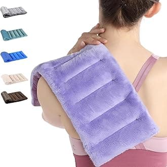 SuzziPad Microwave Heating Pad for Pain Relief, 8 x 17" Multipurpose Heating Pads for Cramps, Muscle Ache, Joints, Neck Shoulder, Heating Pad Microwavable Heat Pack Moist Heat, Warm Compress, Purple