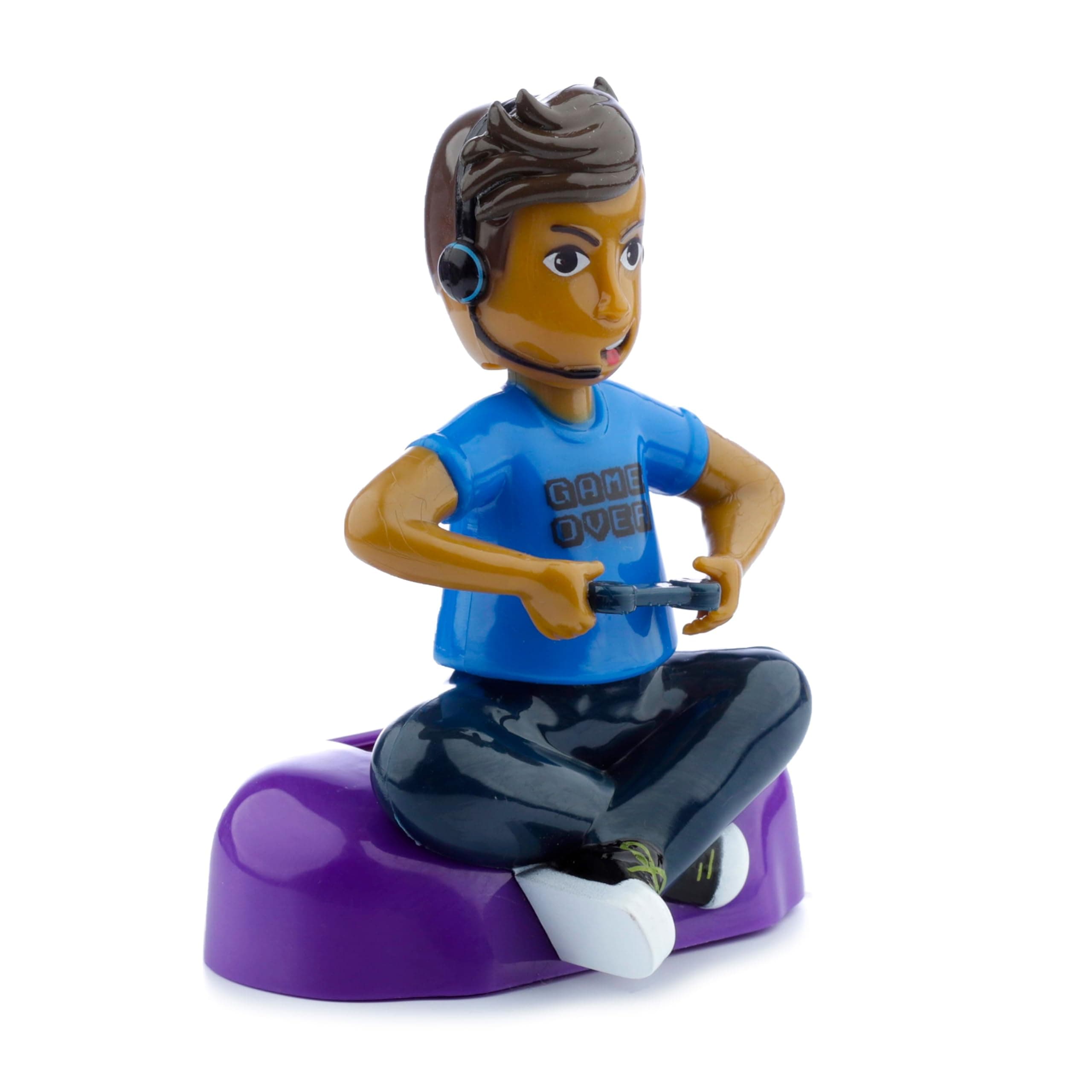 Puckator Game Over Gamer Solar Pal - Home Office Table Desk Dashboard Car Decor Decoration - Gift Ideas - Gifts For Teenage Old Boy Girl Dad Mums - Powered KIds Toys Toy Figure Figures
