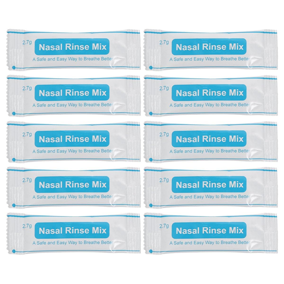 Nasal Rinse Salt Packets Non-iodized Fine Grind 2.7g X 40 Instant Dissolve Saline Mix for Sinus Care and Nose Cavity Protection Suitable for Adult Nasal Wash