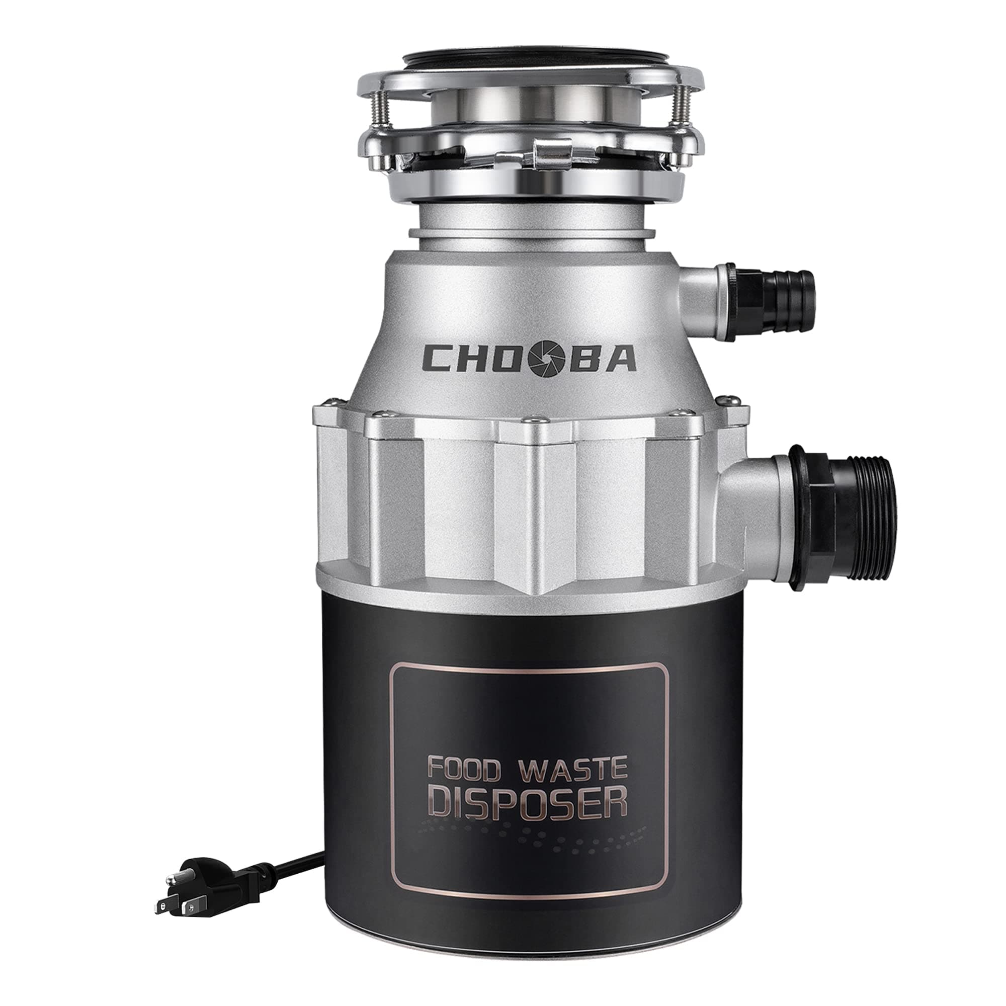 Chooba Garbage Disposal 3/4HP, Food Waste Disposal Continuous Feed, Garbage Disposal with Power Cord