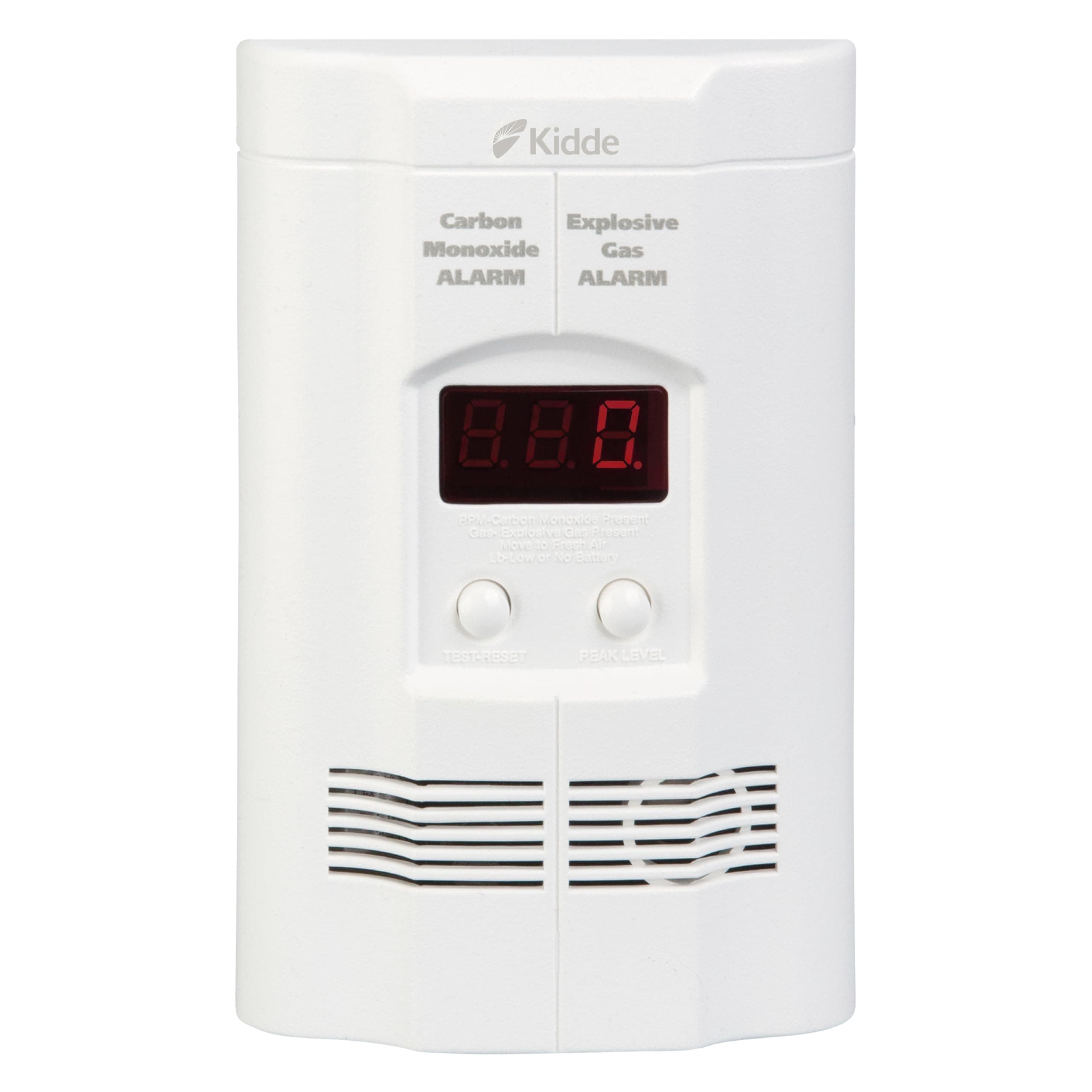 Kidde AC Plug-in Carbon Monoxide and Explosive Gas Detector Alarm | Nighthawk Sensor Technology | Model # KN-COEG-3