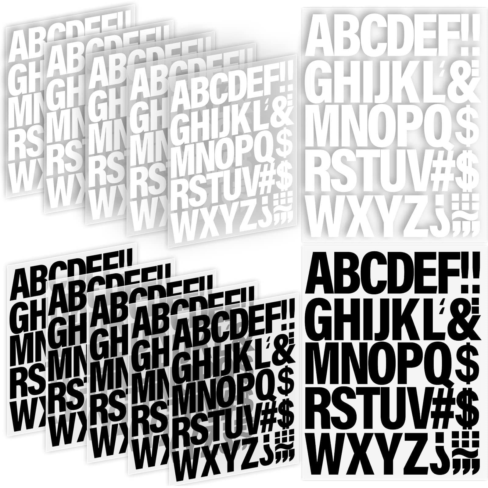 Lucomb 10 Sheets 440 Pieces Iron on Letters, 2 Inch Heat Transfer Vinyl Letters with A-Z PU Alphabets Sticker for Fabric, Clothing T-Shirt Printing DIY Craft