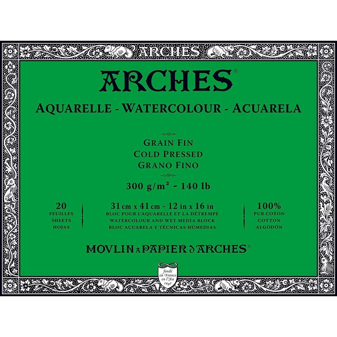 ARCHES WC BL 140CP 12X16 20SH