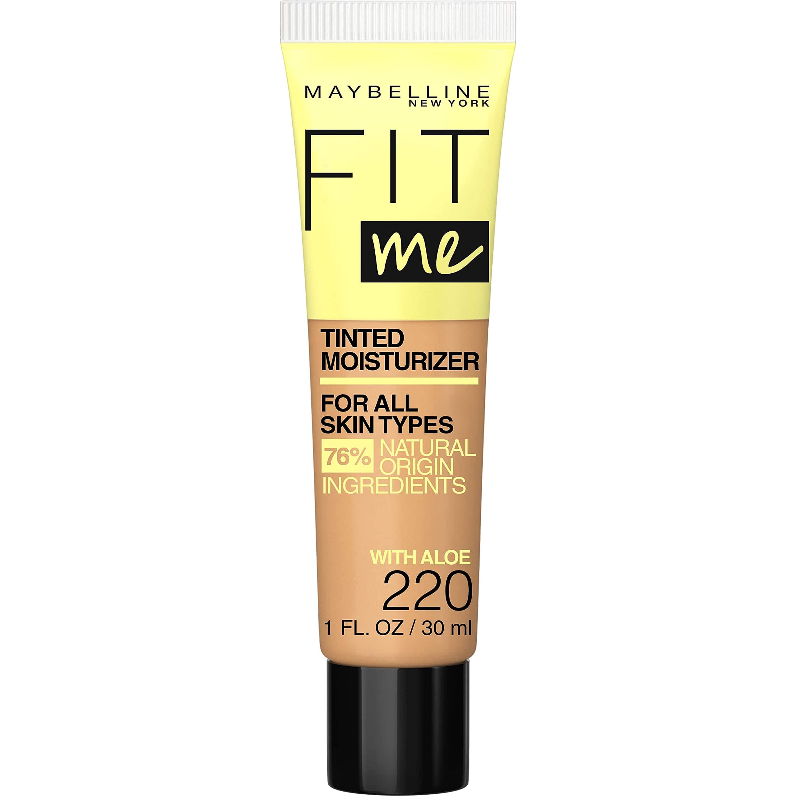 Fit Me Tinted Moisturizer, Natural Coverage, Face Makeup, 220, 1 Count