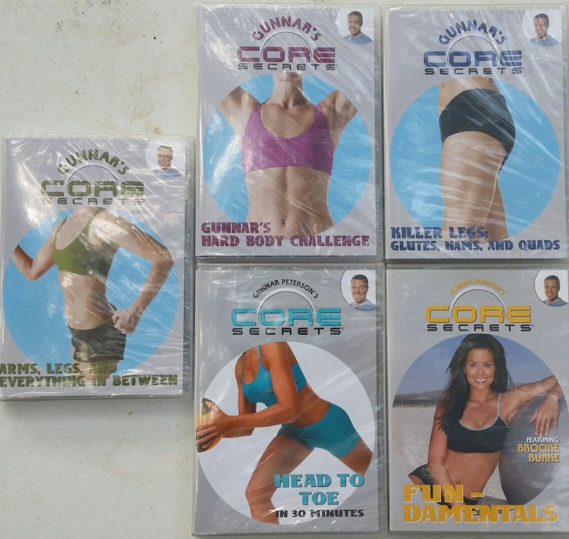 Gunnar Peterson's CORE Secrets 5 Disc Set Killer Legs, Arms Legs, Hard Body Challenge, Head to Toe, Fun-damentals