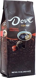 White Coffee Dove Dark Chocolate Flavored Medium Roast Ground 10oz, 283.4g