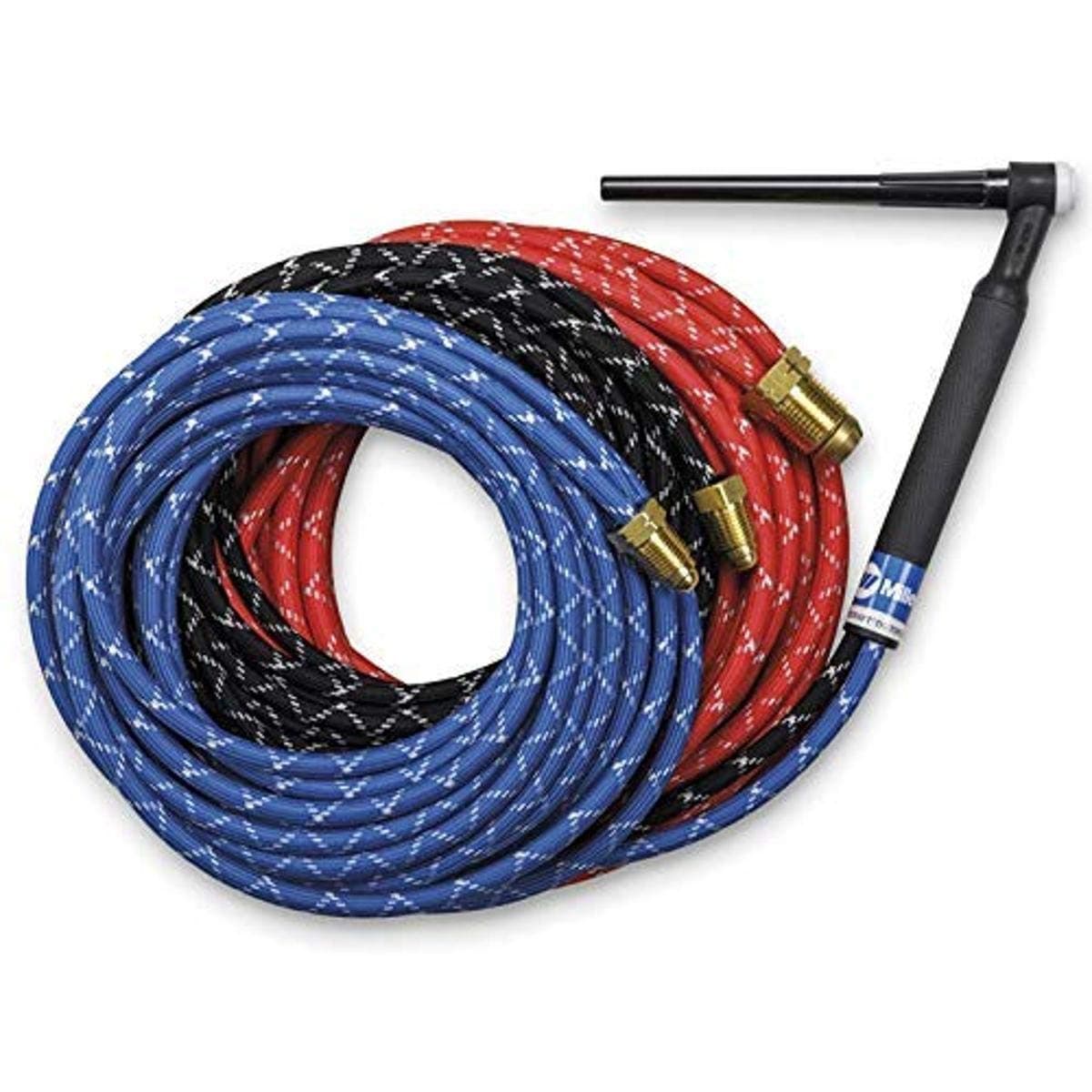 WP-20-25-R WP-20 Water Cooled TIG Torch Kit, Angled Head, 3/4" Handle, 25' Rubber Cable (366-WP-20-25-R)