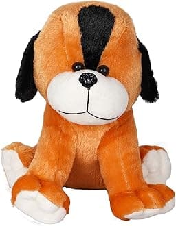 HUG 'n' FEEL SOFT TOYS Dog Soft Toy (30 Cm, Brown)