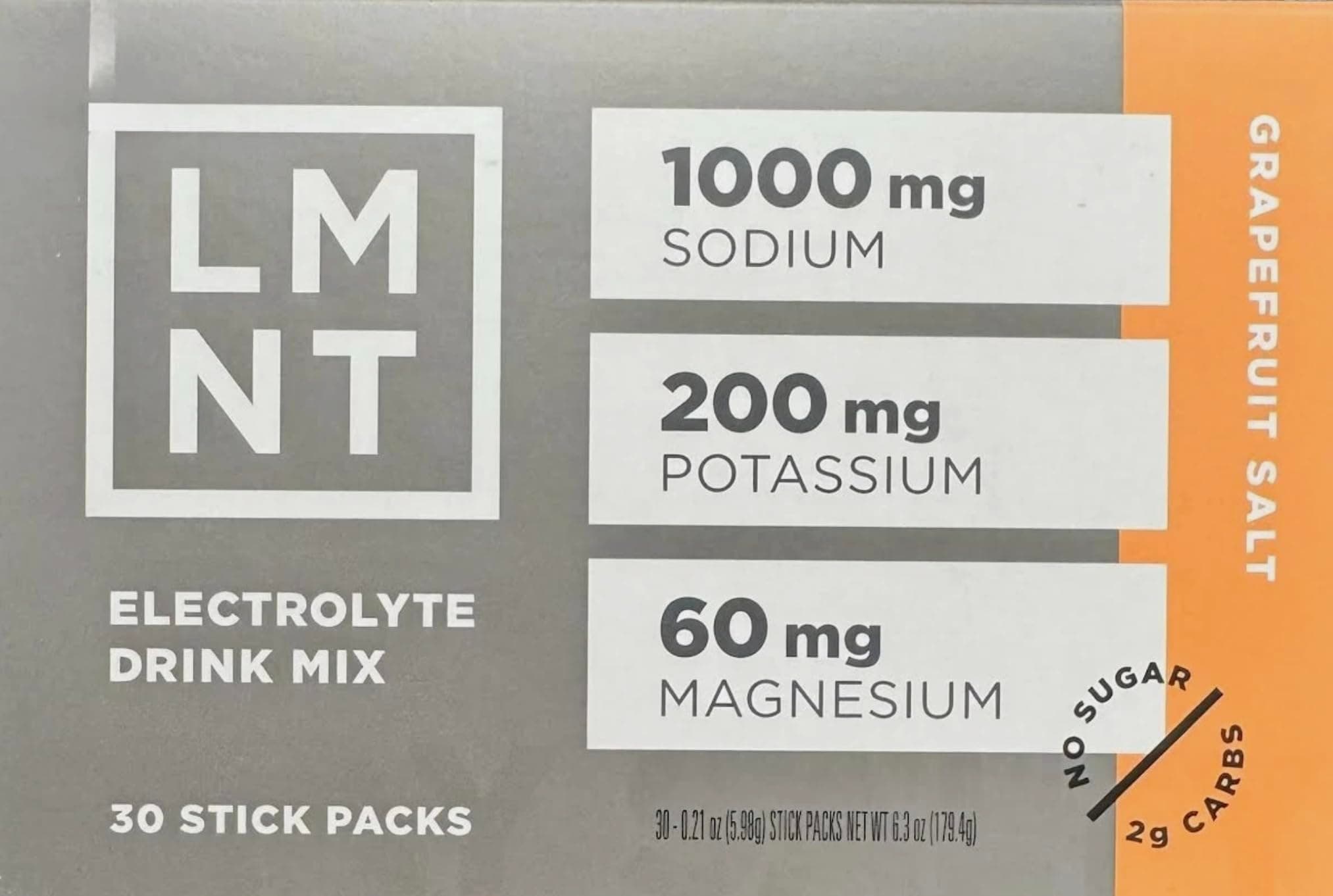 LMNT Zero Sugar Electrolytes - | Drink Mix | 30-Count (30 count, Grapefruit Salt)