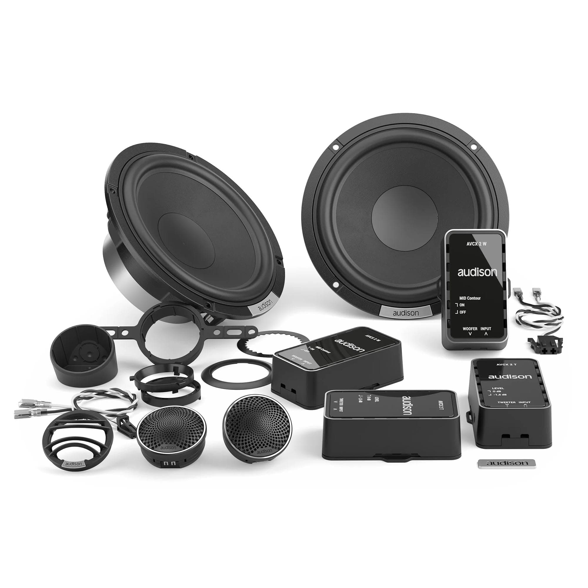 AVK 6 S II 6.5" 6.5" 2-Way Kit: AV1.0 II tweeters, AV 6.5S II Speakers, and AVCX 2W & AVCX 2T xovers