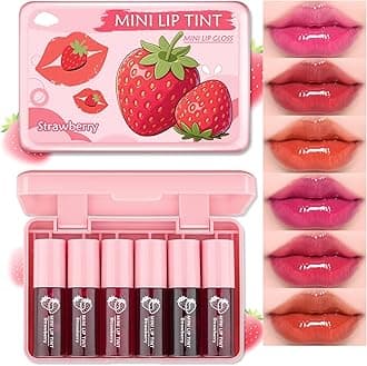 Lip Tint Stain,6 Colors Lip Stain Long Lasting Waterproof,Multi-use Lip and Cheek Stain,Mini Lipstain Liquid Lipstick,Lightweight tinta para labios,Moisturizing Red Lip Stain Set Lip Makeup
