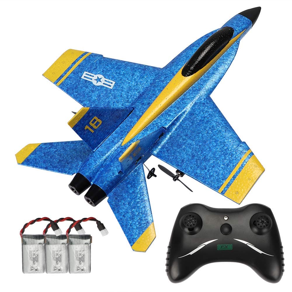 RC Plane Remote Control Airplane Ready to Fly, 2.4GHZ 2 Channel RTF RC Glider Easy to Fly for Kids Beginners and Adults (3 Batteries)
