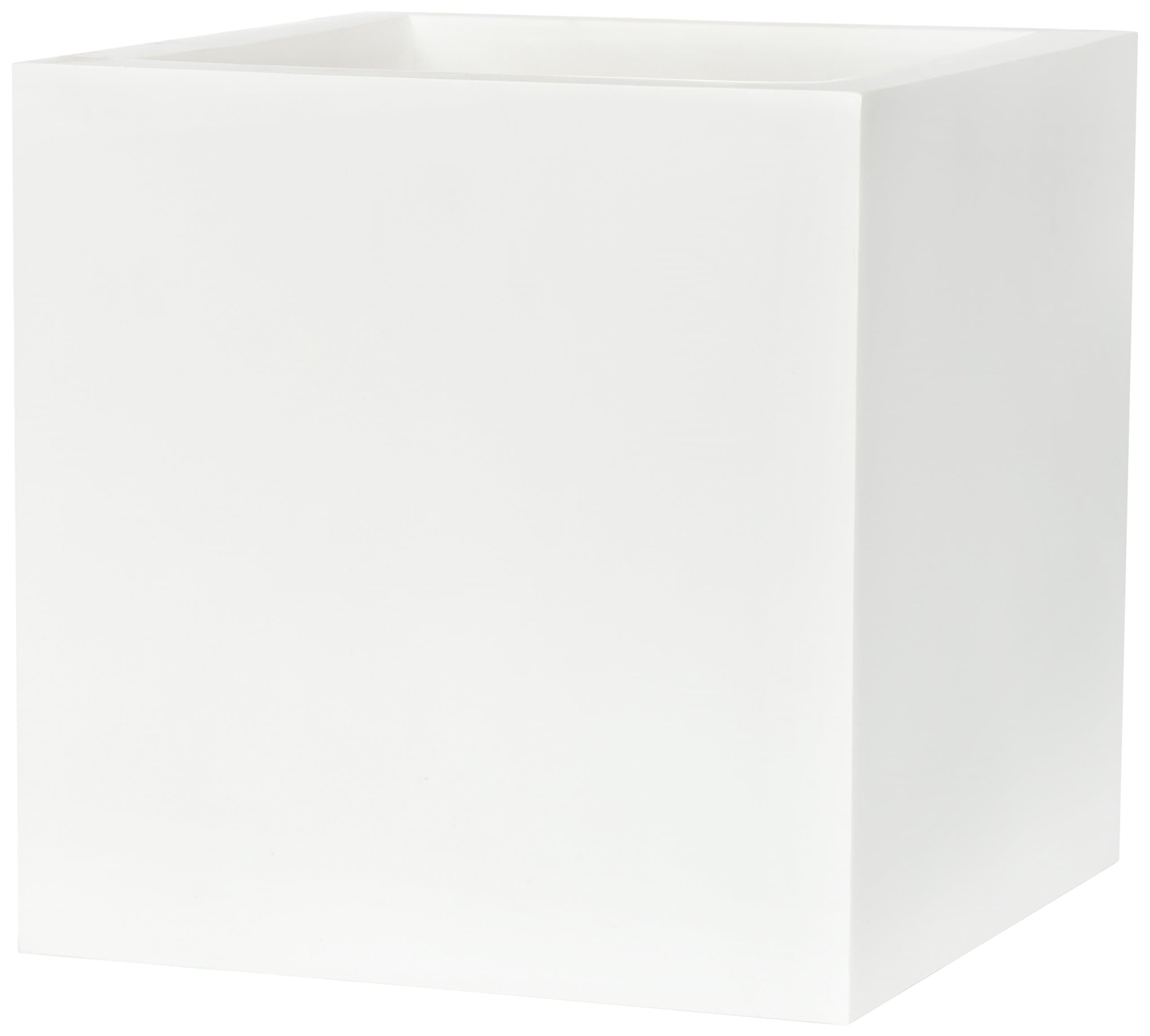 Capi Lux 40 x 40 x 40 cm Square Planter III - White