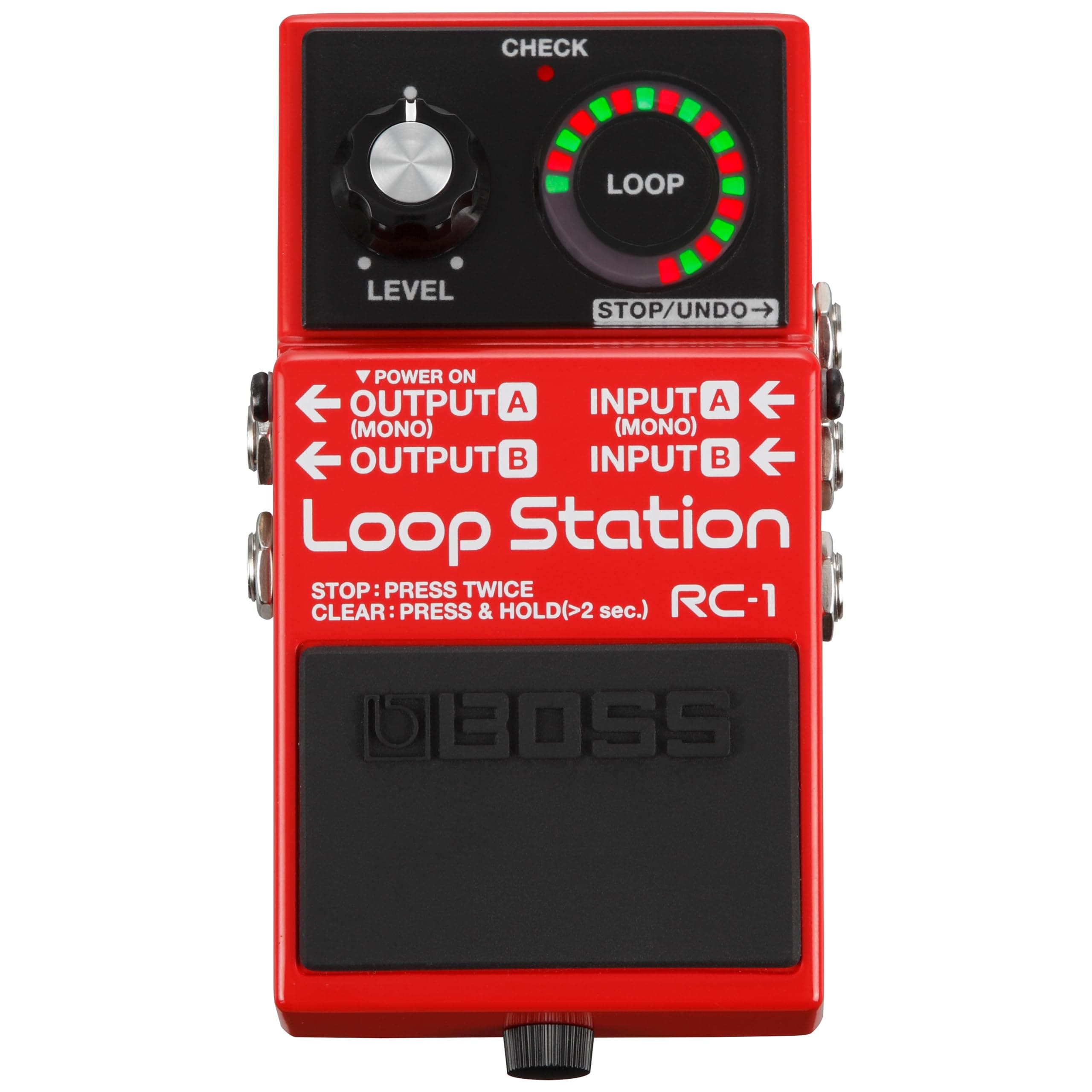 BOSS RC-1 Loop Station Pedal | Industry Standard Simple Looper for Guitar, Bass, Keyboards & More | 24-Segment LED Indicator | 12 Minutes of Record Time | Record, Playback, Overdub, Undo & Redo Loops