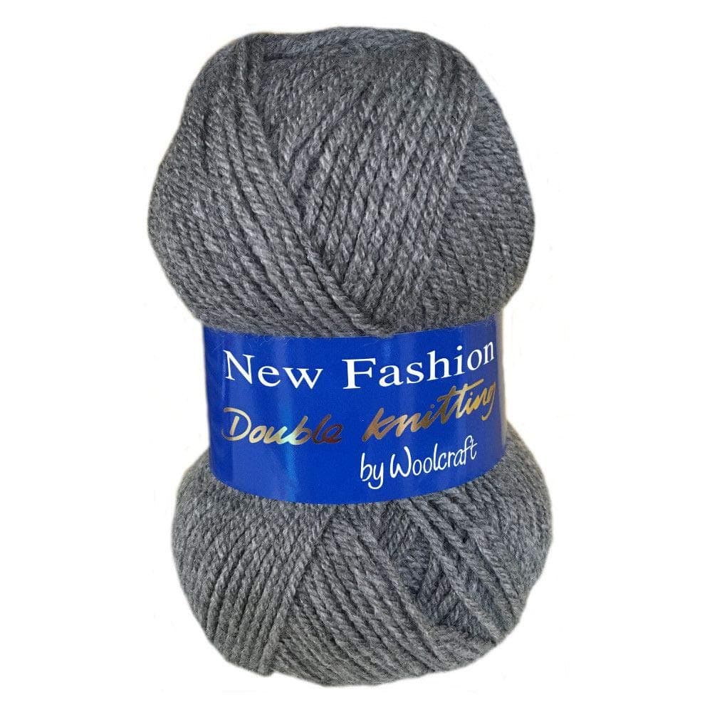5 x 100g Woolcraft Dk Double Knitting Wool, Yarn (5 x 100g Charcoal 1003)