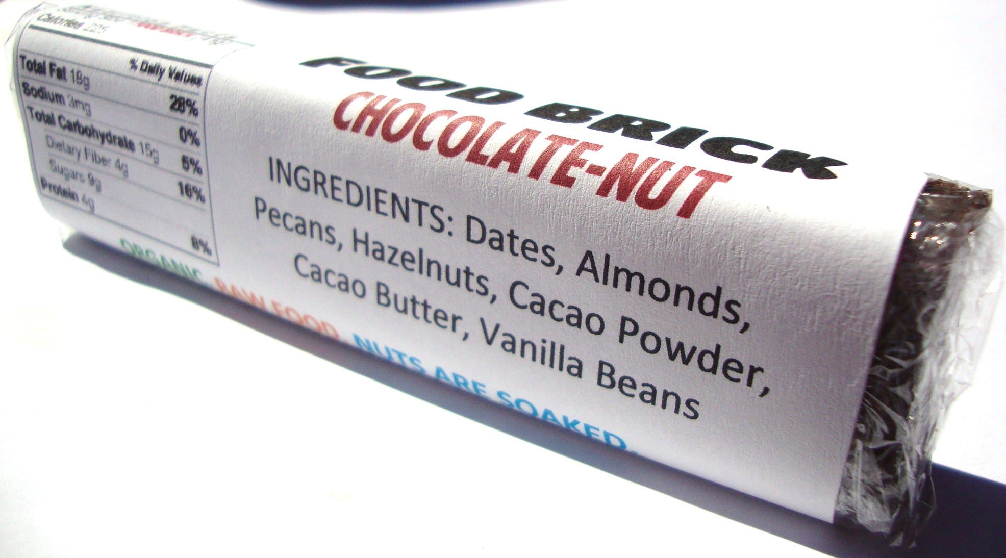 Food Bricks; 18-Pack; Live, Active & Organic Bars (Choconut)