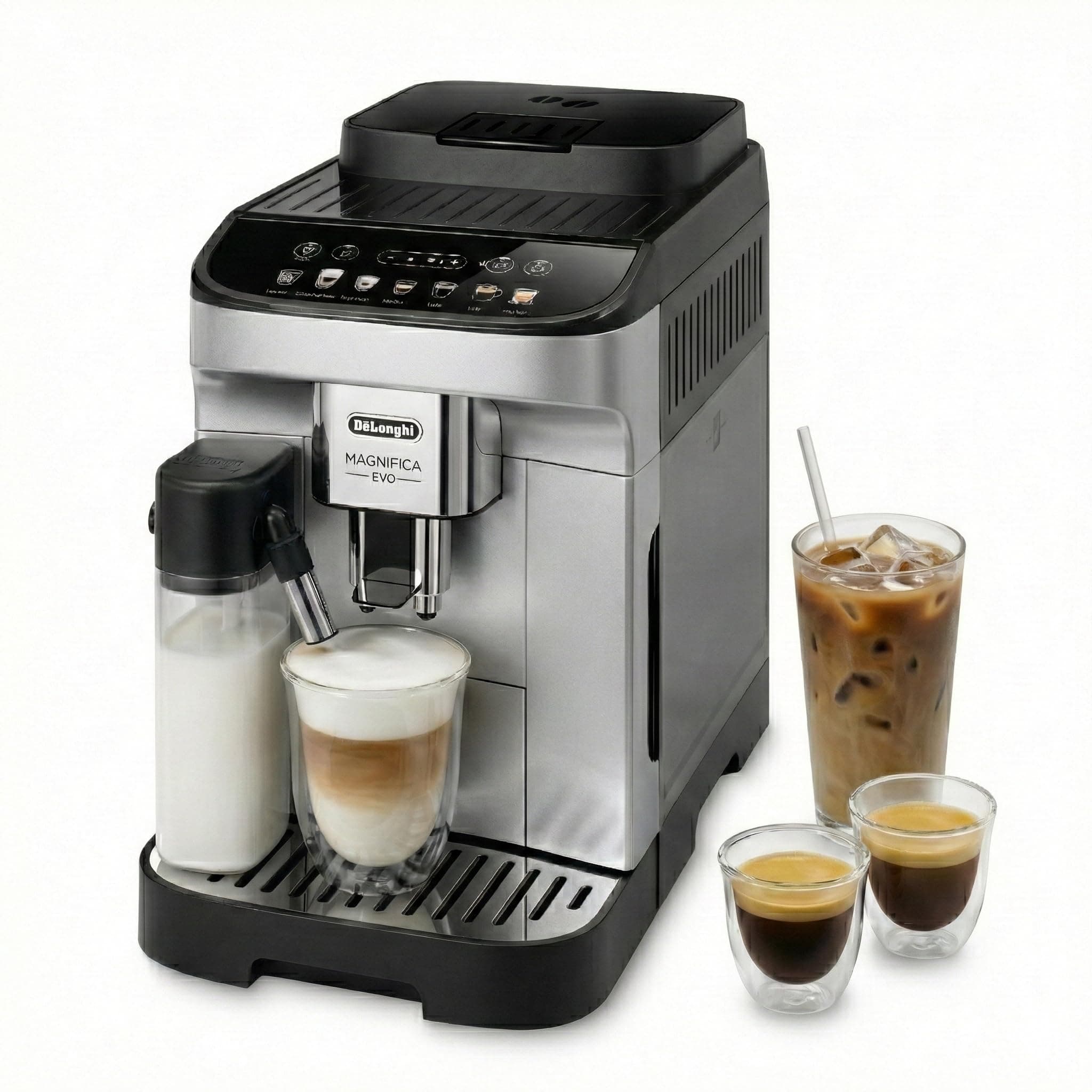 Coffee Machine MAGNIFICA EVO Fully Automatic Espresso Machine with 12+ Hot & Iced Beverages Intuitive Colour Display Latte Crema Twin Shot ECAM292.81.SB - Made in Europe(Amazon Exclusive)