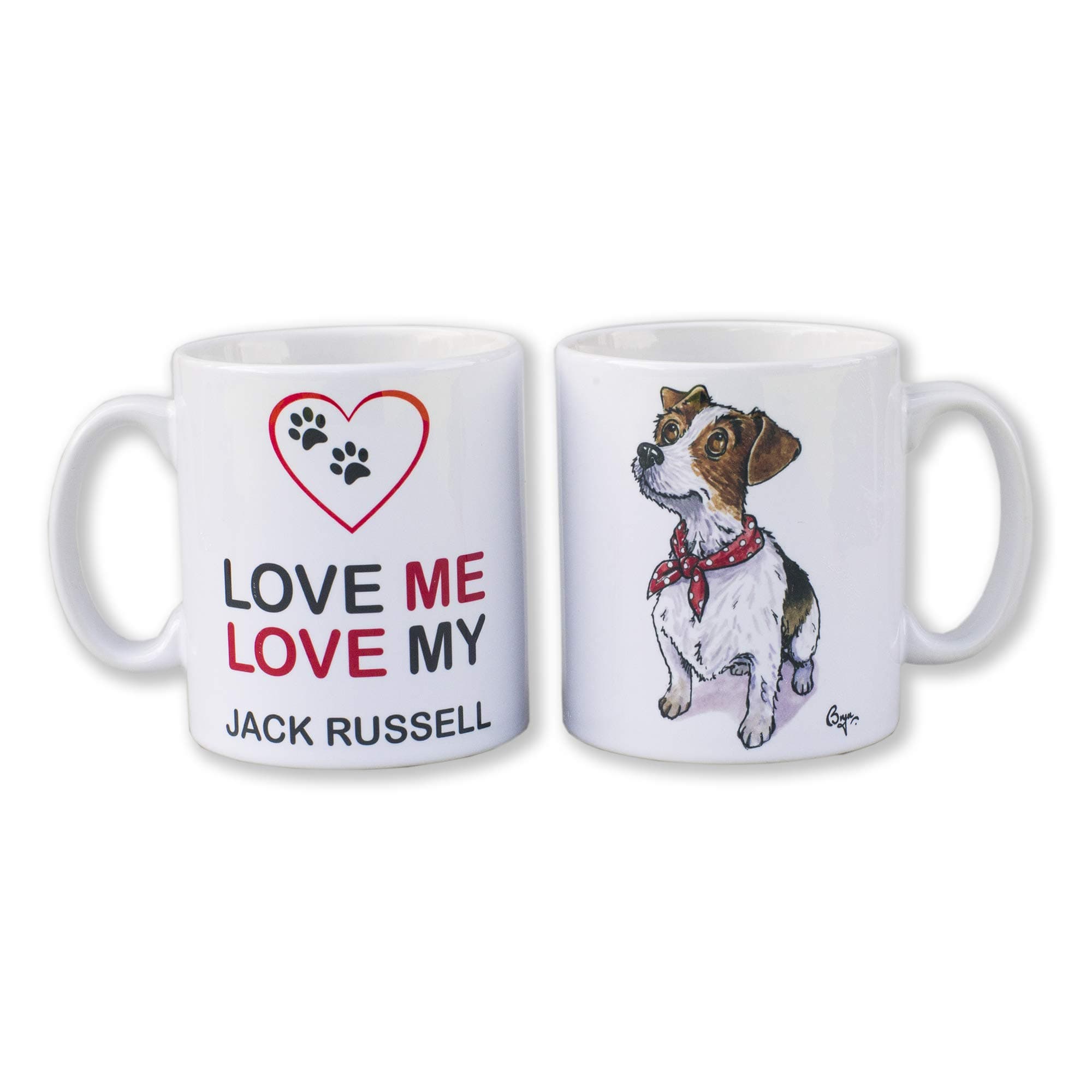Bryn Parry Dog drinks mug. Jack Russell Terrier