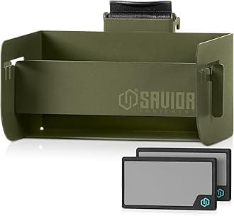 Savior Equipment Wall Rack System Universal Magazine Rack Holder Slat Wall Mount Display Organizer Hanger, Adjustable to Fit Most 9MM .45 Pistol 5.56 .308 Rifle Mags, Heavy-Duty Steel Construction