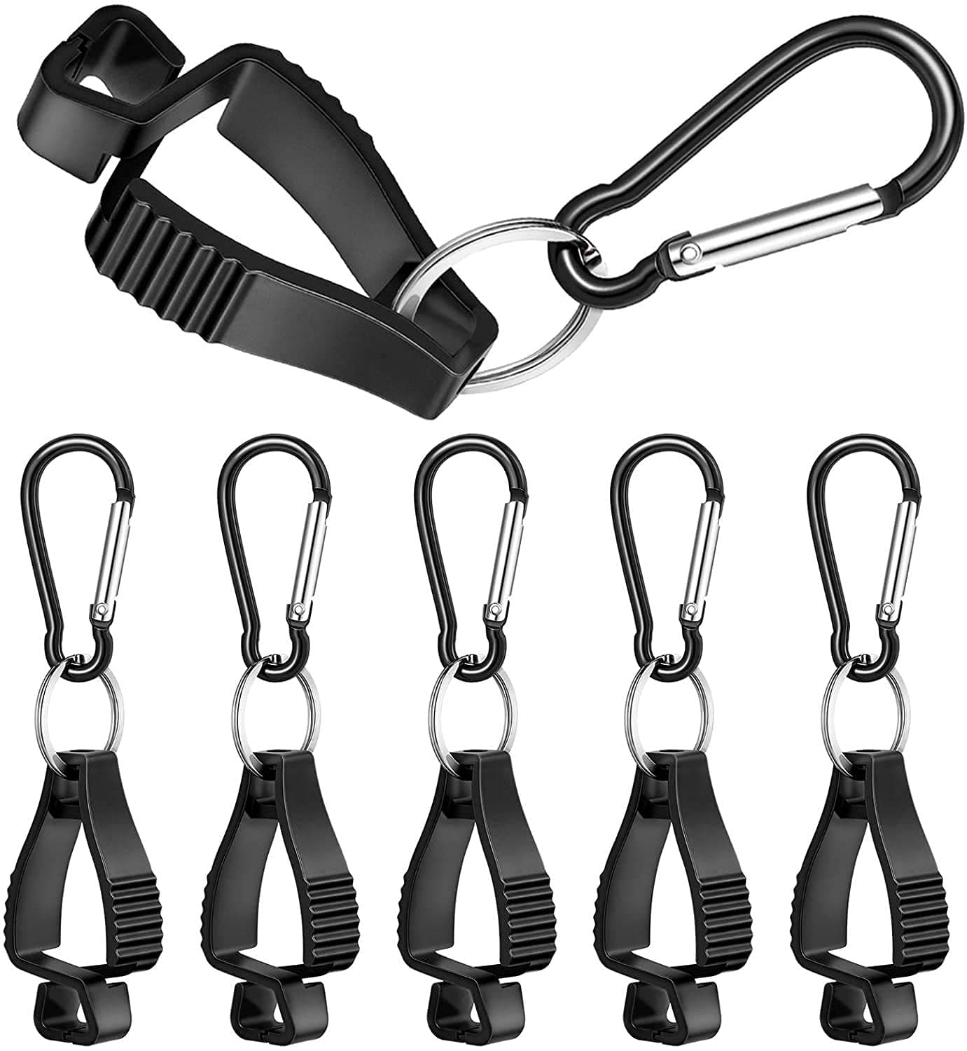 6 Pack Glove Clips for Work Glove Holders,Glove Belt Clip With Metal Carabiners,Easy to Wear Glove Clip, Tools, & Towel Holder, Ideal for Men Safety Construction Worker Guard Labor