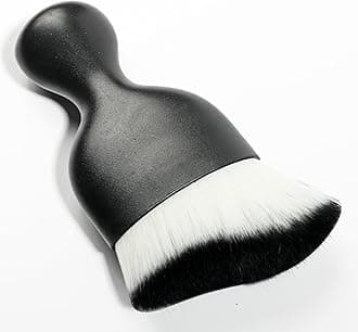 AOCISKA Car Interior Detailing Brush,Soft Bristle Cleaning Brush Car Detailing Brush Dusting Brush,Car Interior Cleaning Tool,Auto Detail Brush Car Dash Duster Brush (White&Black)