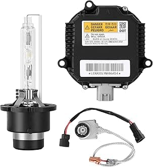 HID Headlight Ballast W/Igniter & D2S Bulb for Infiniti EX35 EX37 FX35 FX37 FX45 FX50 G35 G37 JX35 Q50 Q60 Q70 QX56 QX60 QX70 QX80 28474-89904,28474-8991A Xenon Ballast Control Module (1 Pack)