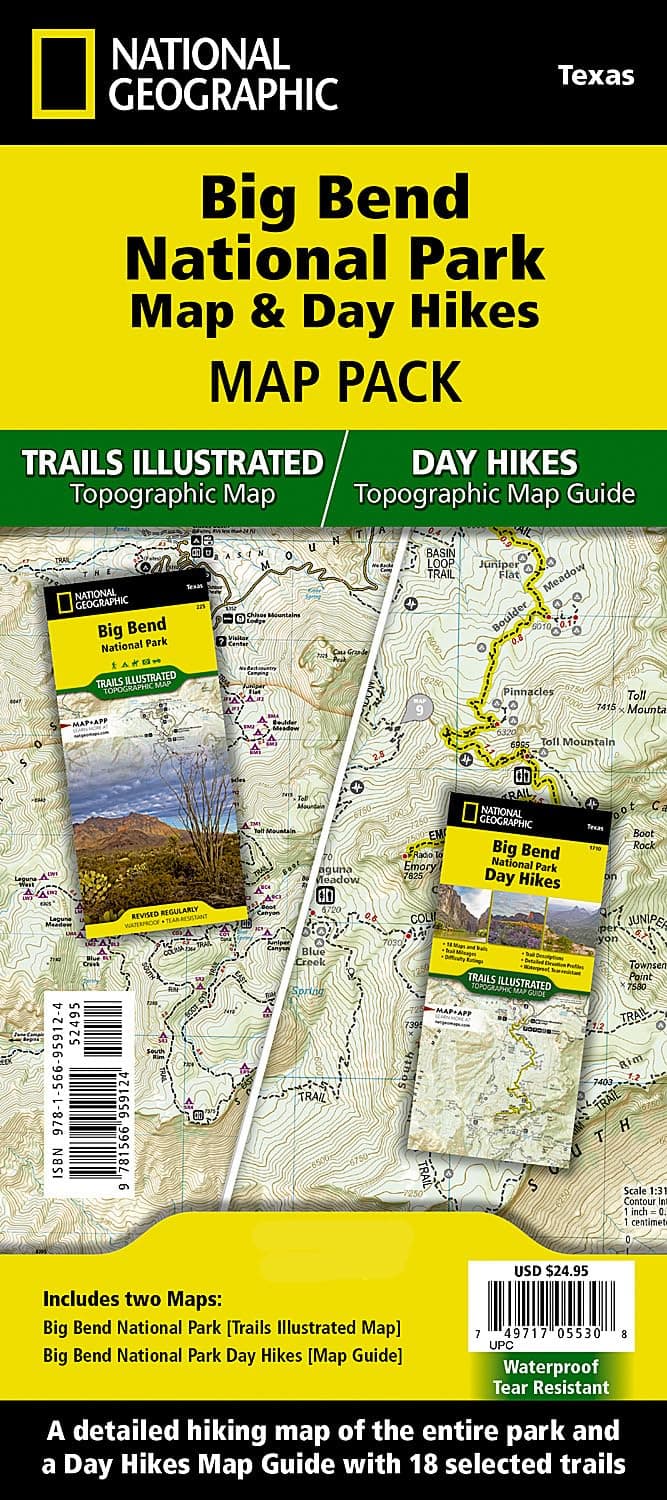 Big Bend Day Hikes and National Park Map [Map Pack Bundle] (National Geographic Trails Illustrated Map)
