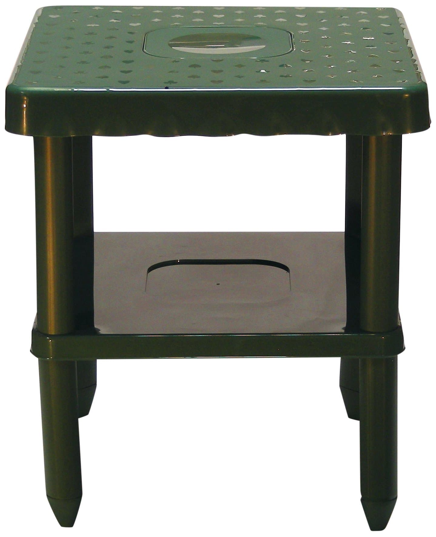 Our Portable Two Shelf Table Includes A Built-in Bowl and is Great for Beach, Green