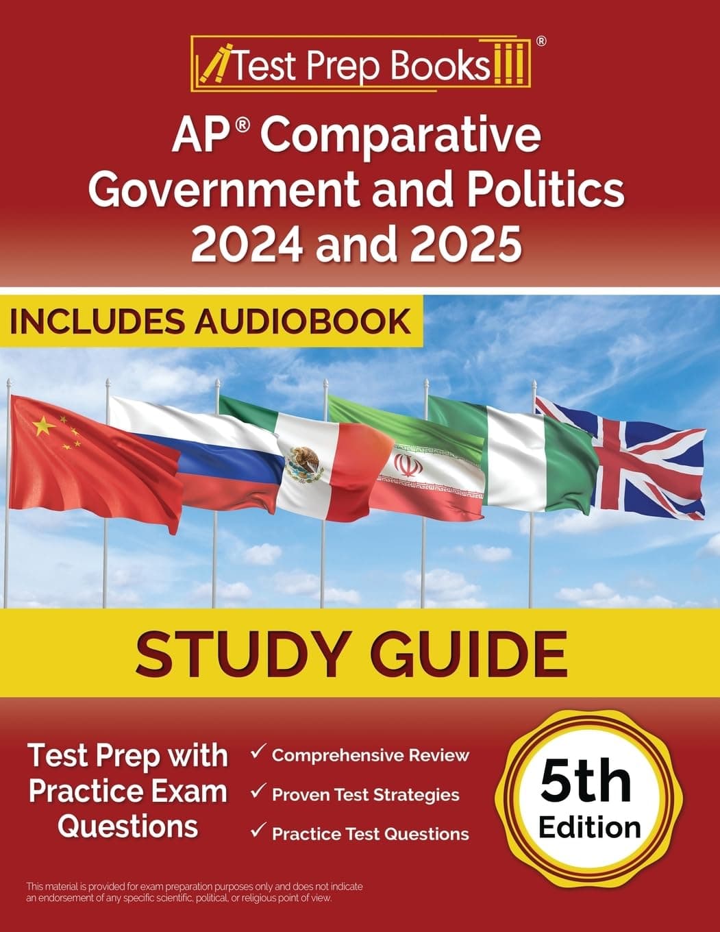 AP Comparative Government and Politics Study Guide: Test Prep with Practice Exam Questions: [5th Edition]
