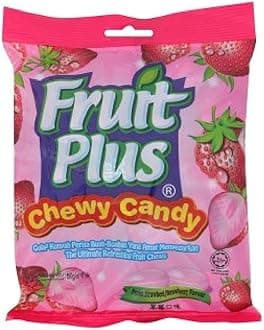 Fruit Plus Chewy Candy 150g (Strawberry Flavour, 3 Packs)