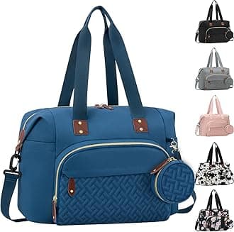 Diaper Bag Tote, Baby Bag Travel Diaper Tote Bag with Pacifier Case, Cute Maternity Hospital Baby Stylish Diaper Tote for Mom Dad Medium Size, Blue