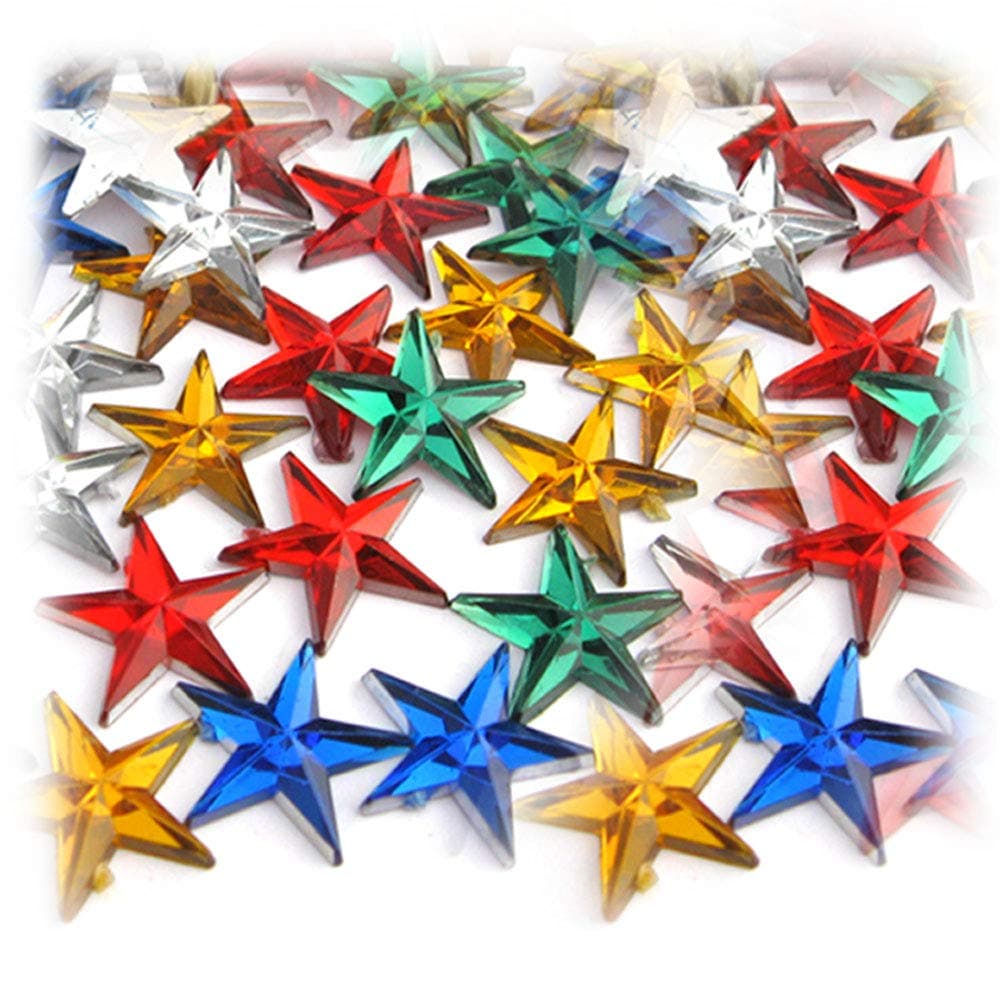 144pc Rhinestones Star 14mm - 46ss Multi Assortment