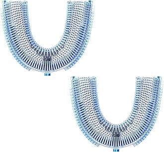 2 Pcs Silicone U-Shaped Toothbrush Replacement Head Compatible with Ultrasonic Toothbrush,360 Degree Silicone Head for Teeth Cleaning, Sonic Toothbrush Tool Head Accessories for Adults