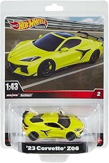 Premium Corvette Z06, 1:43rd Scale Vehicle, Officially Licensed Replicas for Adult Collectors, Real Riders Tires, Metal/Metal Body & Chassis, HMD48