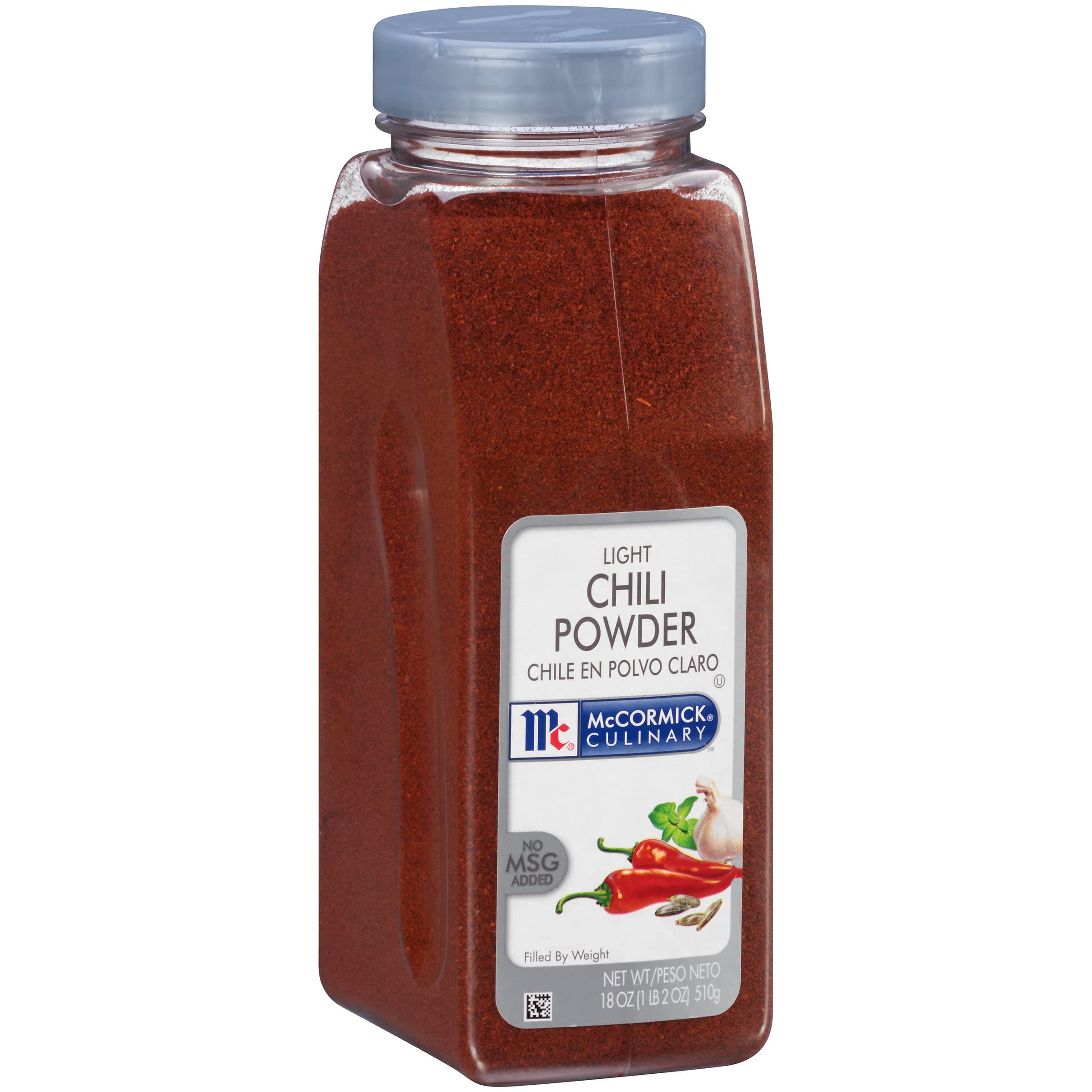 Light Chili Powder, 18 oz - One 18 Ounce Container of Light Red Chili Powder for Cooking, Perfect for Tex-Mex and Mexican Cuisines, Nachos, Tacos, Dips and More