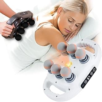 UFFAE 6 Head Massage Gun Deep Tissue with 9 Levels & 9 Modes, Electric Massager Tool for Legs, Arms, Waist, Back, Buttocks - Full Body Muscle Pain Relief, Ideal Gifts for Women, Men, Mom, and Dad