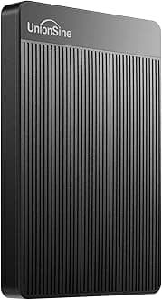 External Hard Drive 160GB Ultra Slim Portable Hard Drive USB3.0 HDD Storage Compatible with PC, Desktop, Laptop and Mac (Black) UnionSine-HD2510