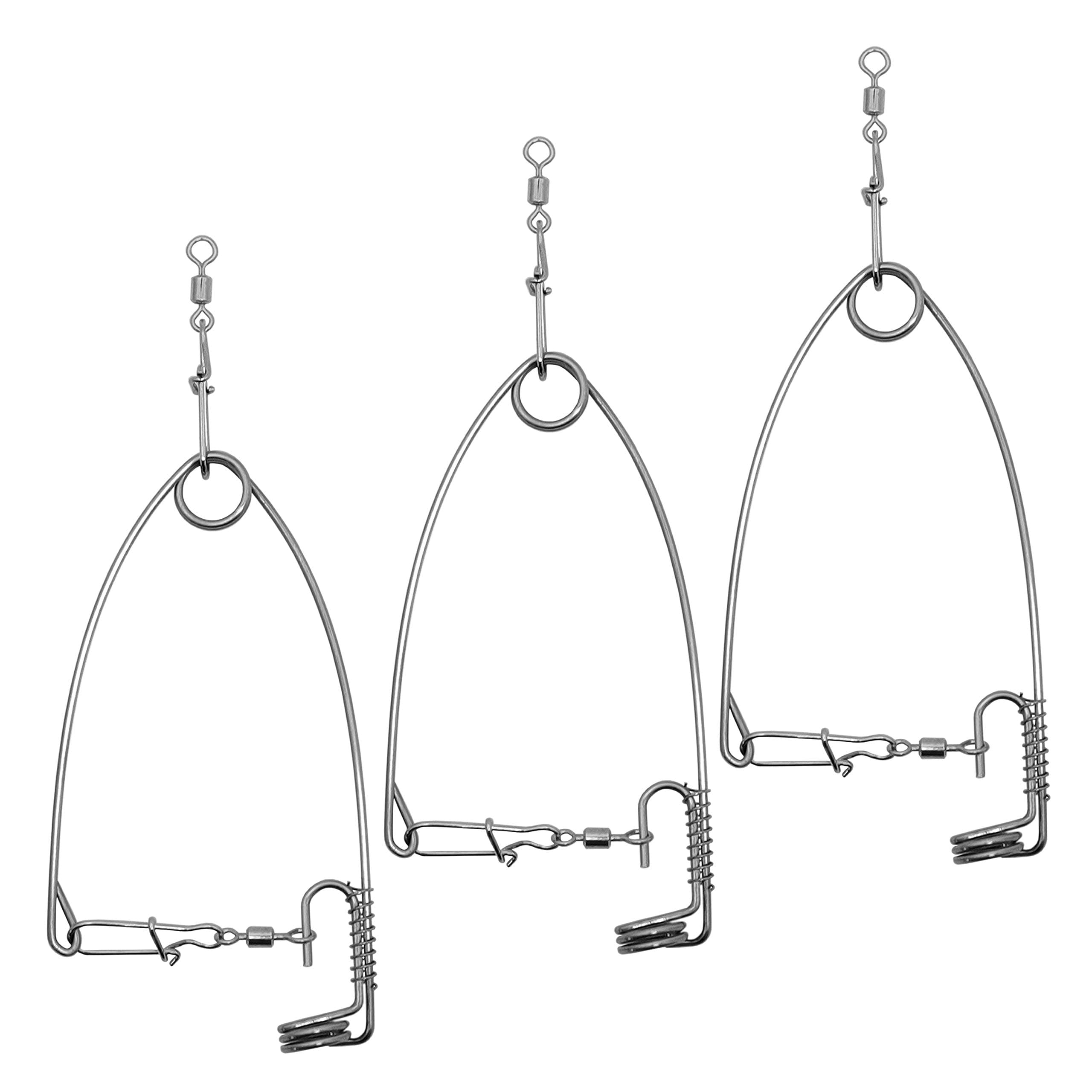 SAMSFXFishing Spring Hook Emergency Kit 3PCS, Including 50M Test Line and 50PCS Baitholder Hooks of 3#-12#