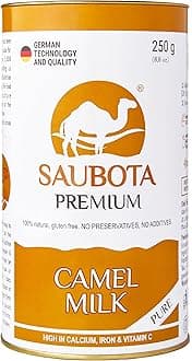 Premium Camel Milk Powder 250g, 100% Natural & Gluten Free, High in Calcium, Iron and Vitamin C, No Preservatives, No Additives